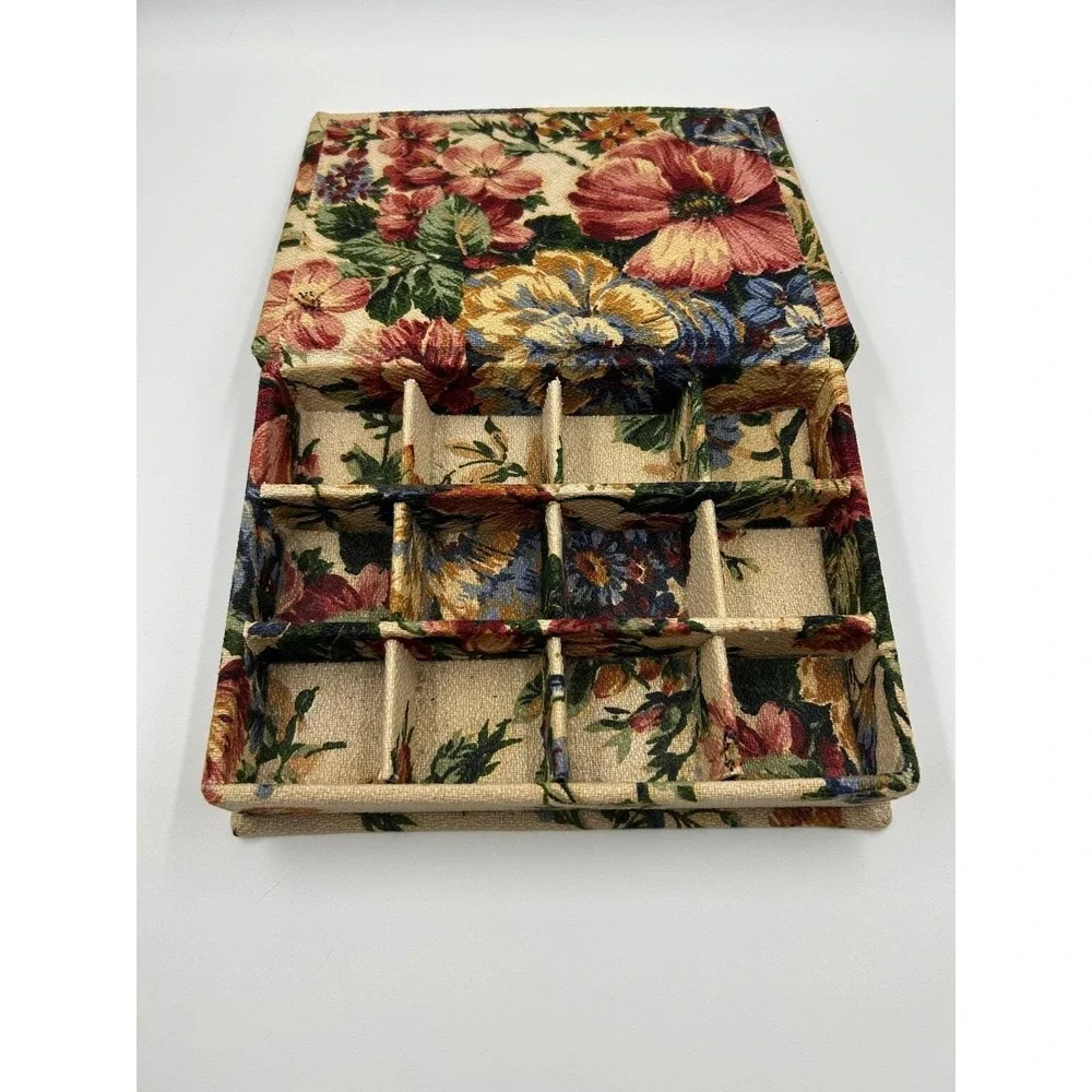 Tapestry Jewelry Box Set (2) Cottage Y2K‎ Shabby Chic Nordstrom *See Video*